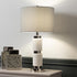 White & Grey Marble Table Lamp